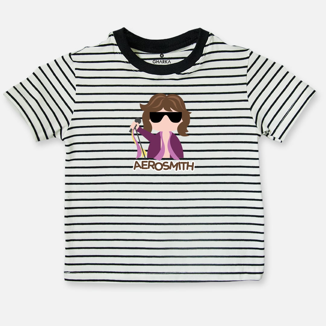 Camiseta infantil listrada Aerosmith 