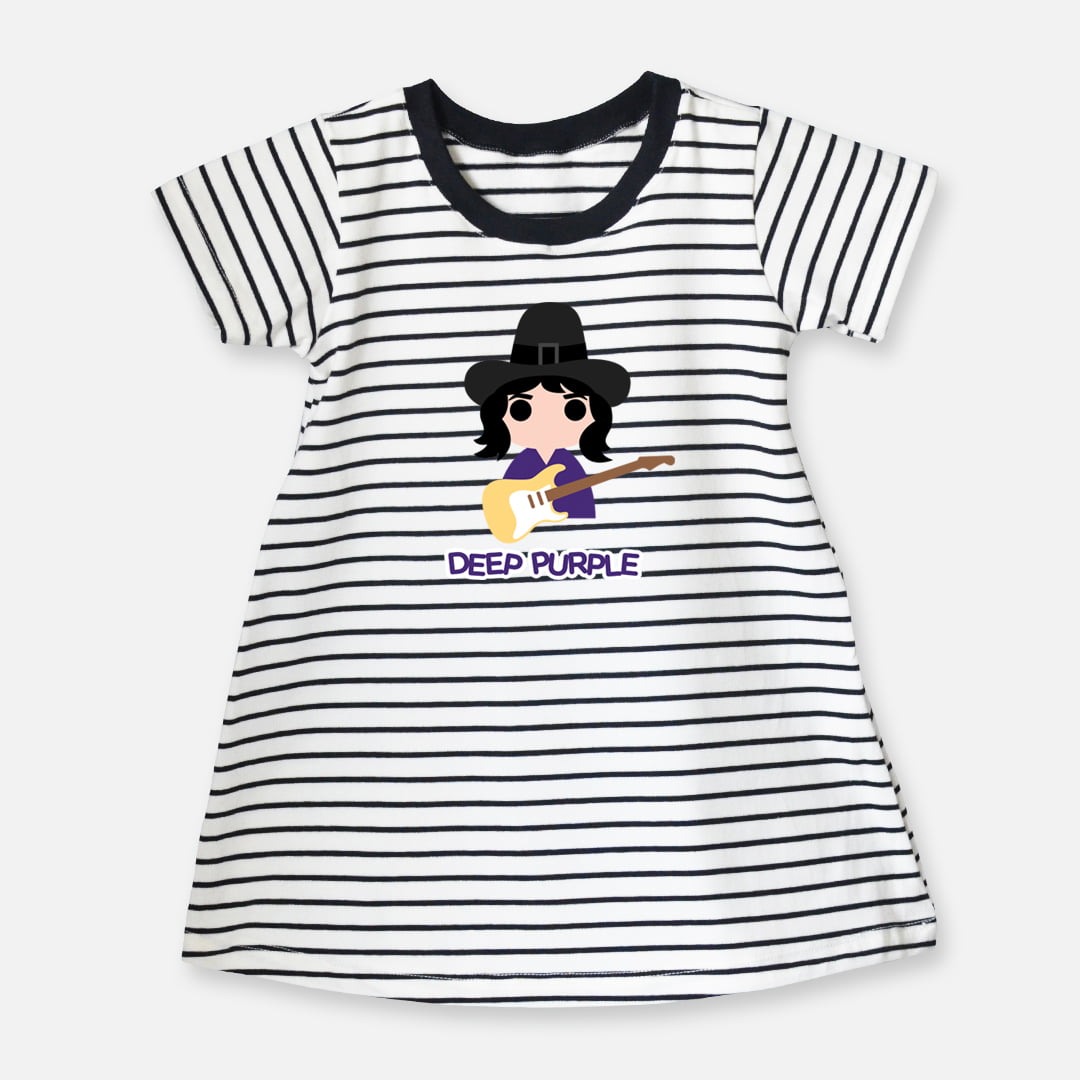 Vestido infantil listrado Deep Purple 