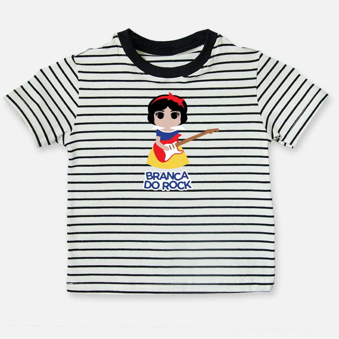 Camiseta infantil Branca do Rock 