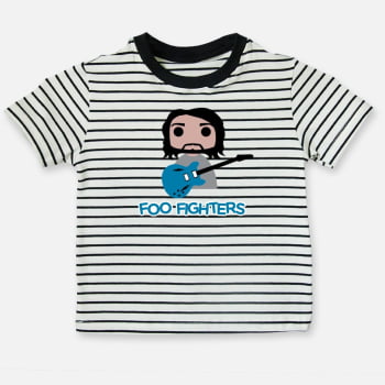 Camiseta infantil listrada Foo Fighters 