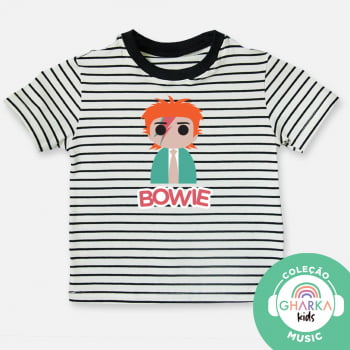 Camiseta infantil sem gênero Bowie