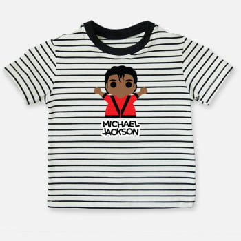 Camiseta infantil sem gênero Michael Jackson 