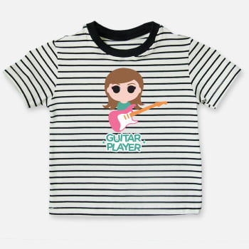 Camiseta infantil Guitarra menina 