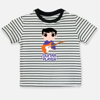 Camiseta infantil Guitarra menino 