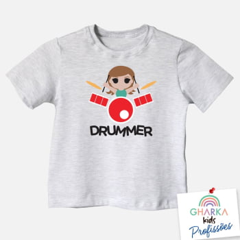 Camiseta infantil Drummer Girl 