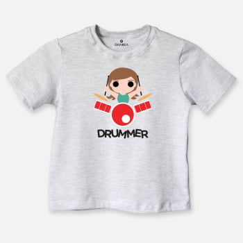 Camiseta infantil Drummer Girl 