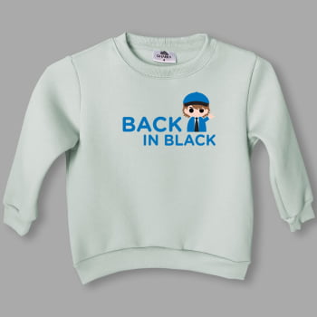 Moletom Infantil Back in Black ACDC