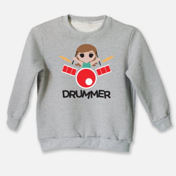 Moletom Infantil Drummer Girl