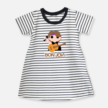 Vestido infantil listrado Bon Jovi