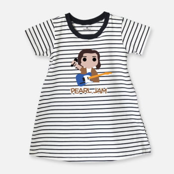 Vestido infantil listrado Pearl Jam 